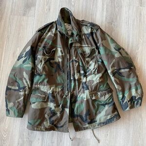 Vintage US Army M-65 Field Jacket Camouflage Military Men's XL Camo Streetwear